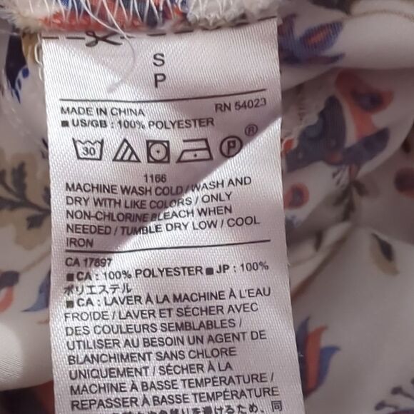 Banana Republic Factory White Floral Long Sleeve Dress - Picture 7 of 7